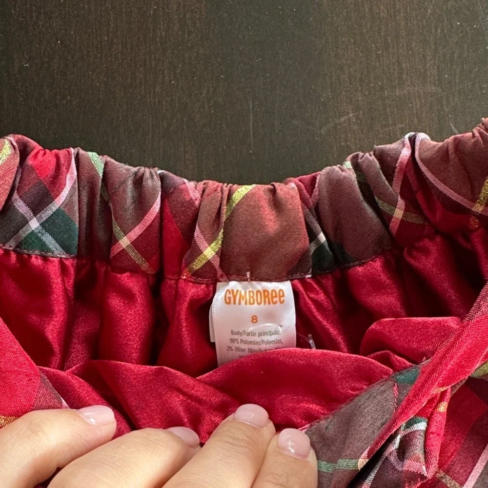 Gymboree Festive Plaid Skirt with Bow